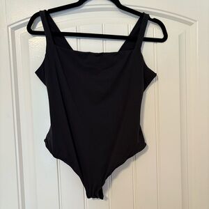 Skims Fits Everybody Square Neck Bodysuit Onyx Black Women’s XL